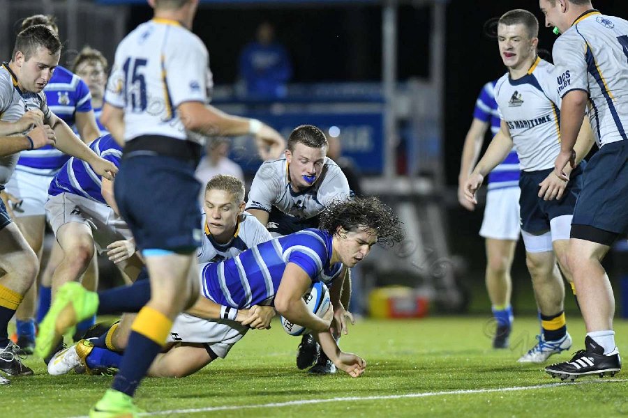 Wheaton Men\'s Rugby vs Mass Maritime.  Photo by Keith Nordstrom